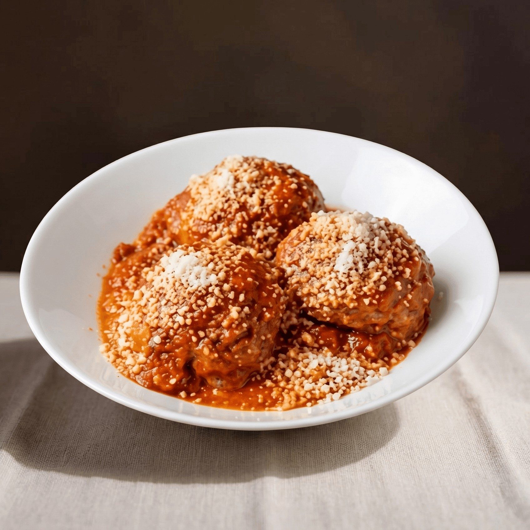 Italian Style Meatballs & Tomato Sauce.