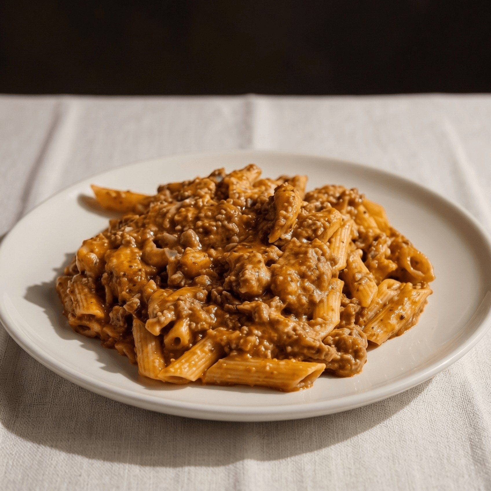 Penne Bolognese.