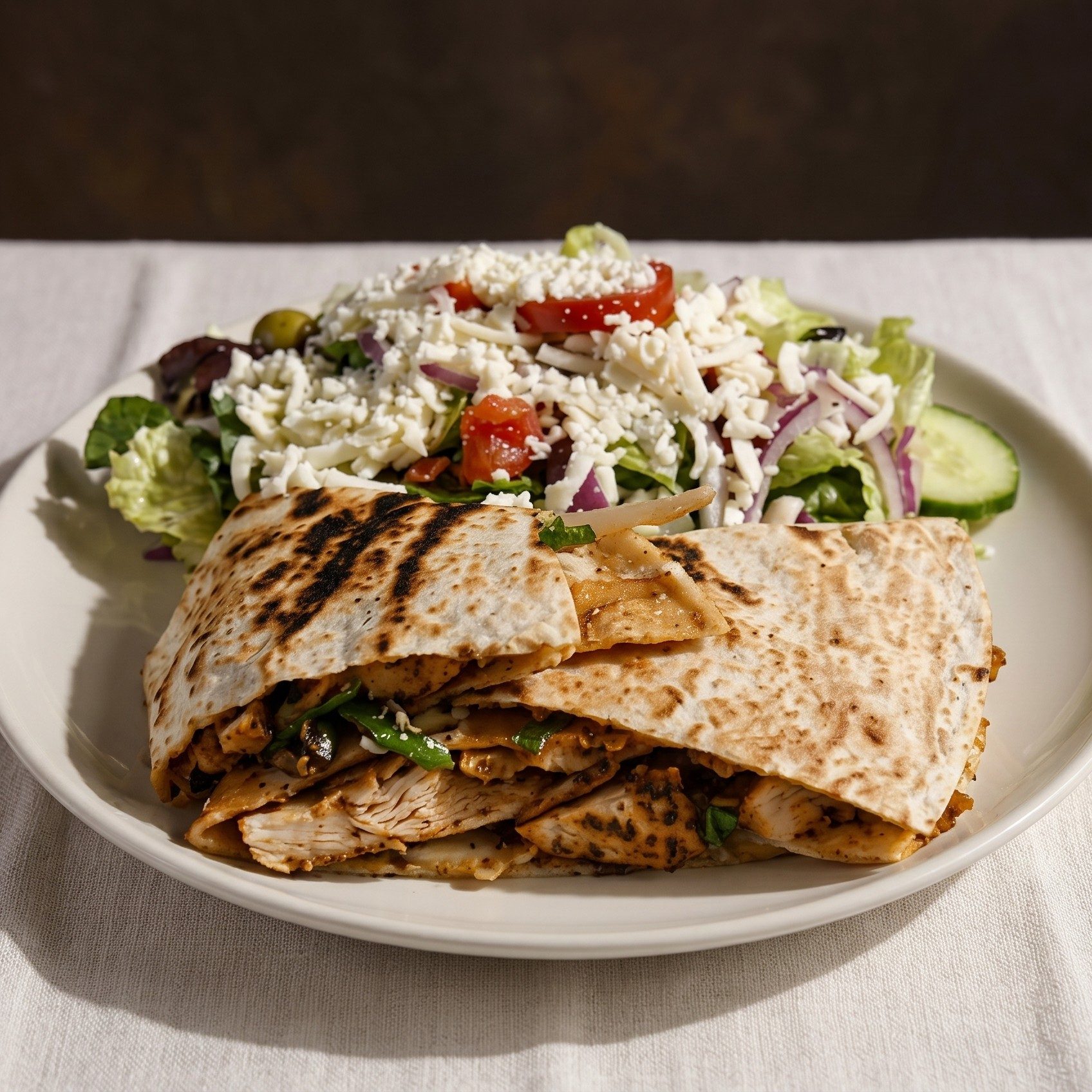 Chicken Quesadilla Wrap.